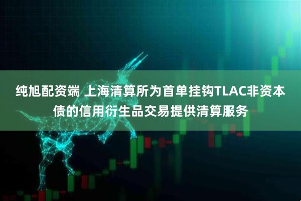 纯旭配资端 上海清算所为首单挂钩TLAC非资本债的信用衍生品交易提供清算服务