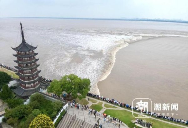 掌盘策略 记者踏浪钱塘江“鬼王潮” 万马奔腾壮观景象
